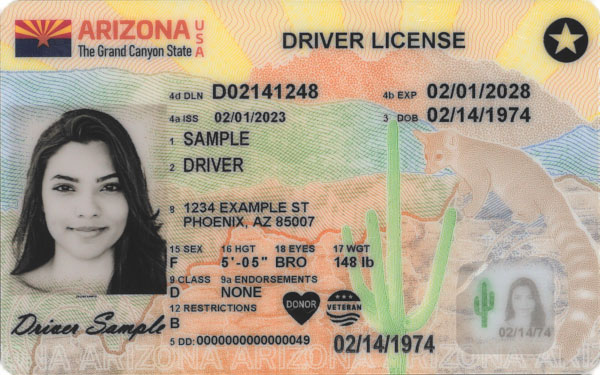 Current Arizona Driver's License Format